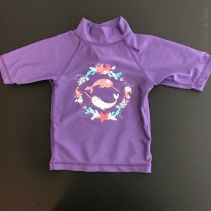 UV Skinz Purple Narwhal Rash Guard Size 12-18 Months